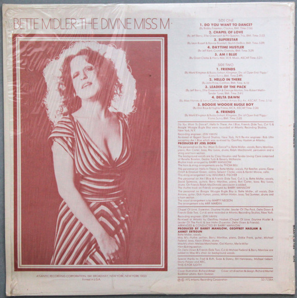 Bette Midler - The Divine Miss M (LP, Album, RP, Pre) - BullTrax