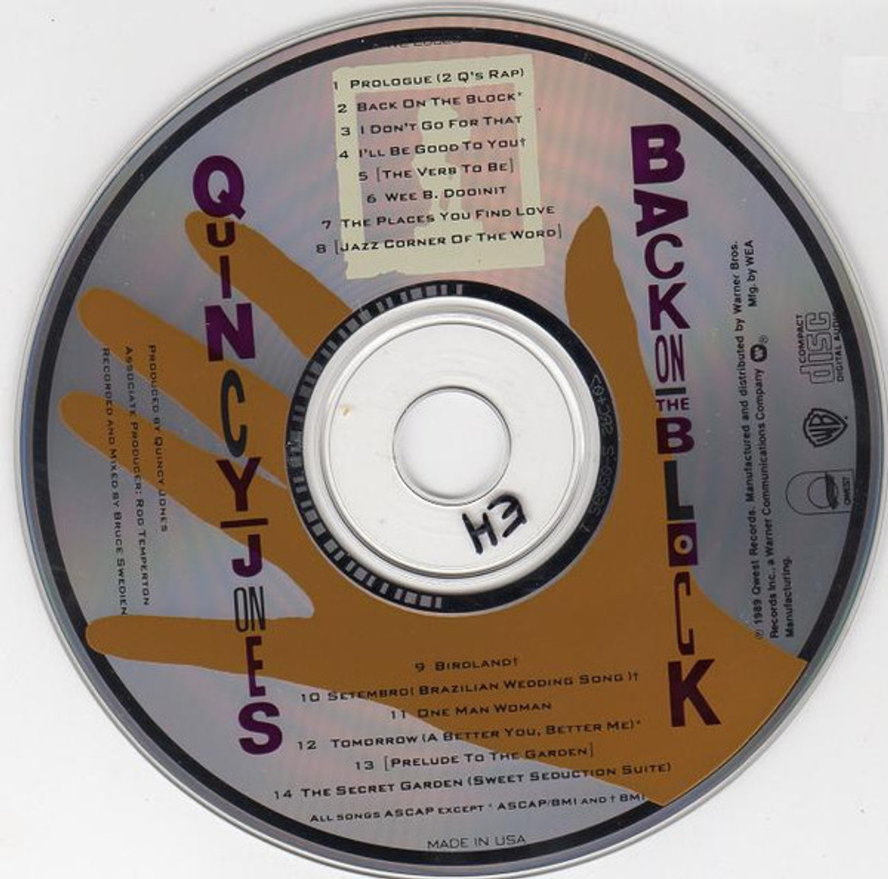 Quincy Jones - Back On The Block (CD, Album, Club)_