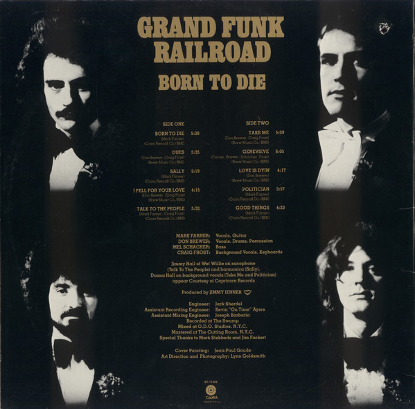 Grand Funk Railroad - Born To Die (LP, Album, Jac) - BullTrax Records