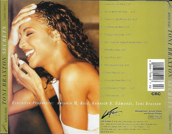 Toni Braxton - Secrets (CD, Album, Club) - BullTrax Records