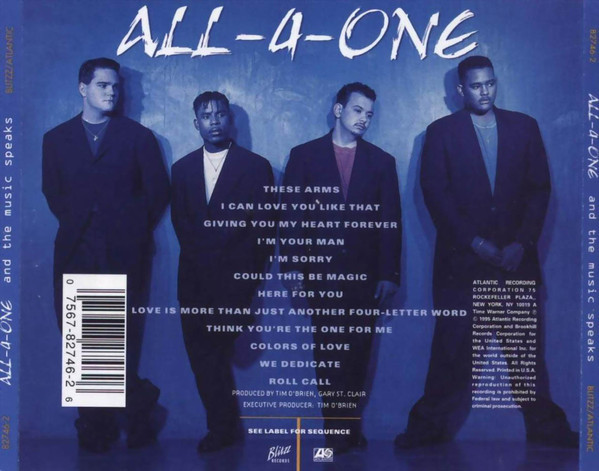 All-4-One - And The Music Speaks (CD, Album, SRC) - BullTrax Records