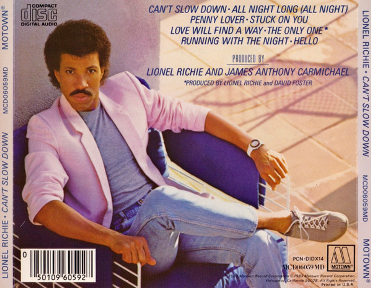 Lionel Richie - Can't Slow Down (CD, Album, DAD) - BullTrax