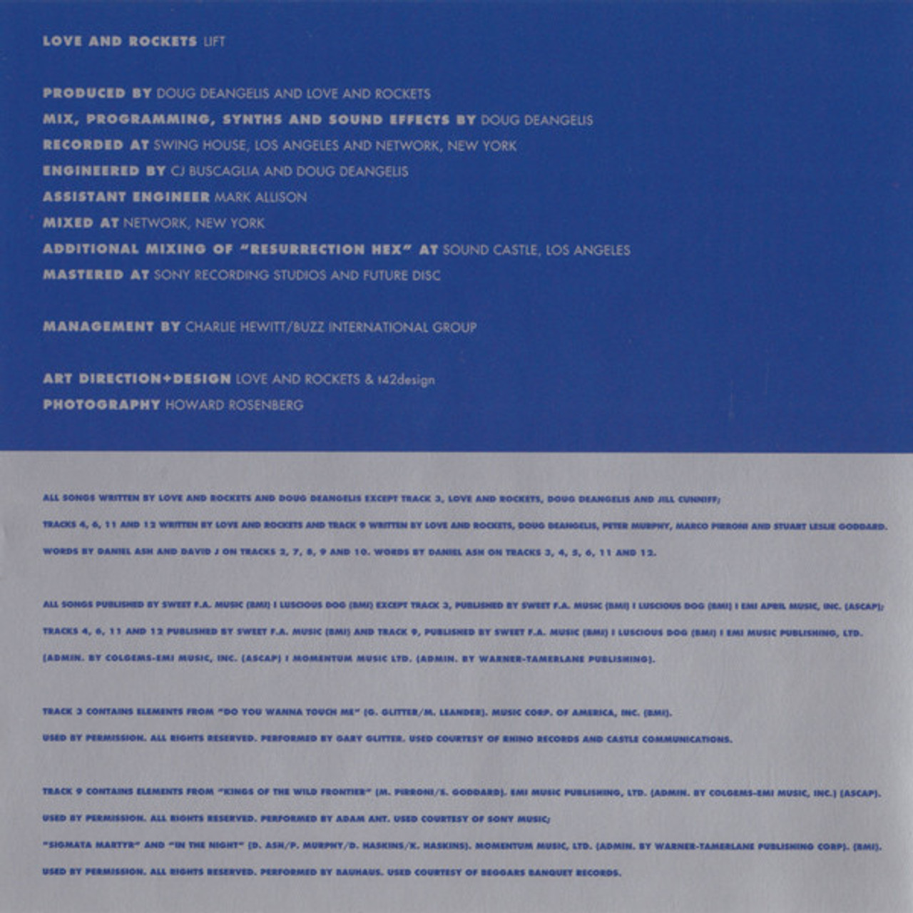 Love And Rockets - Lift (CD, Album) - BullTrax Records
