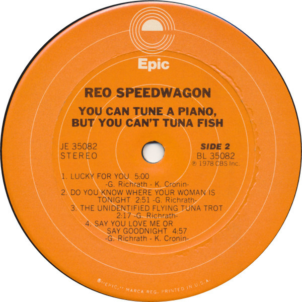 REO Speedwagon - You Can Tune A Piano, But You Can't Tuna Fish (LP