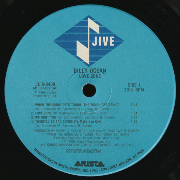 洋楽 ILL-MO In The Zone Magazine CD Billy Ocean - Love Zone (LP, Album)_3400072941 - BullTrax Records