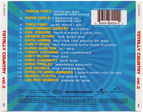 Various - Totally Country Vol. 2 (HDCD, Comp) - BullTrax Records