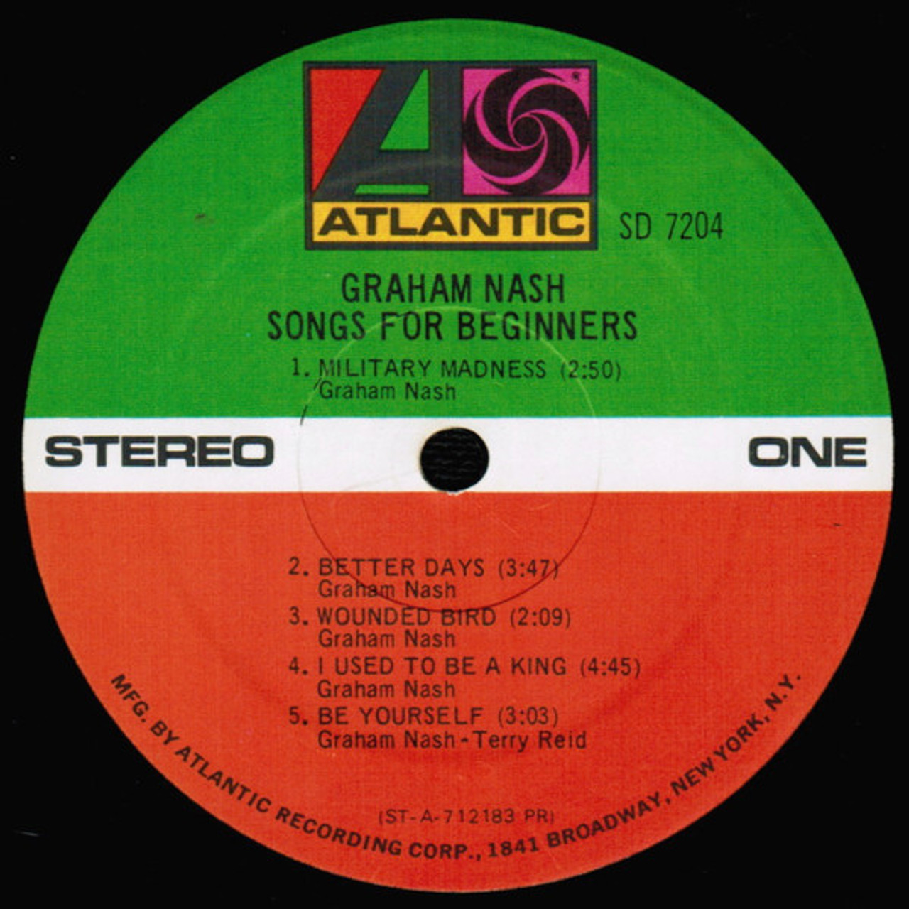 Graham Nash - Songs For Beginners (LP, Album, PR