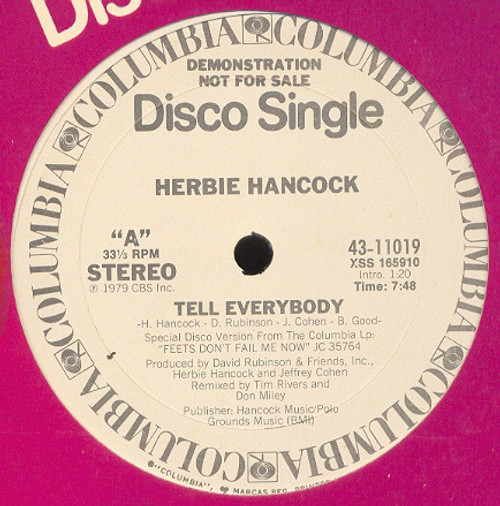 Herbie Hancock - Tell Everybody (12", Single, Promo)