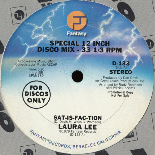 Laura Lee - Sat-is-fac-tion (12", Promo)