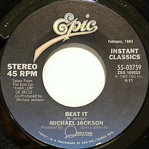 Michael Jackson - Beat It (7", RE, Styrene, Pit)