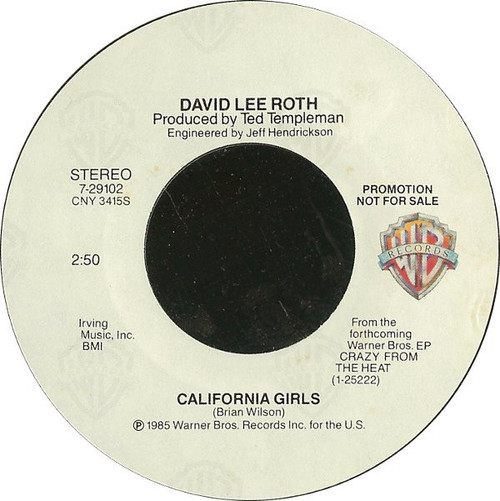 David Lee Roth - California Girls (7", Promo)