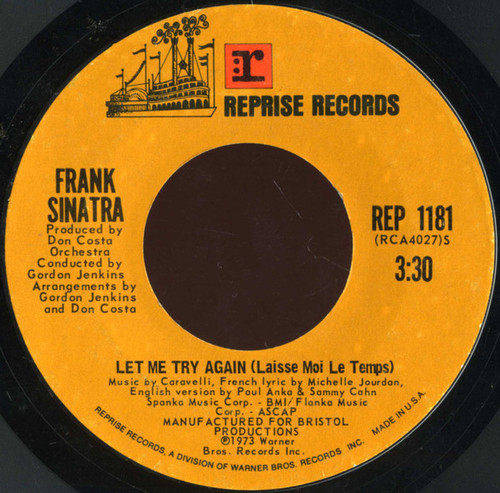 Frank Sinatra - Let Me Try Again / Send In The Clowns (7", Styrene, Pit)