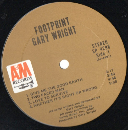 Gary Wright - Footprint - A&M Records - SP 4296 - LP, Album 652165556