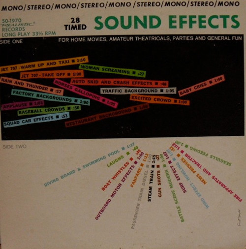 No Artist - 28 Timed Sound Effects (LP, Mono)