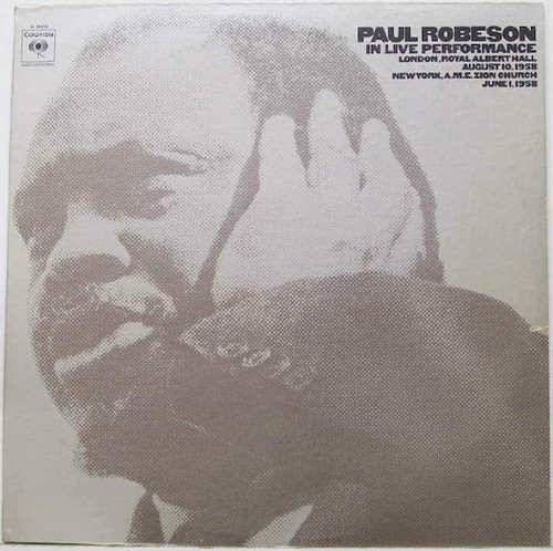 Paul Robeson - In Live Performance (LP, Mono)