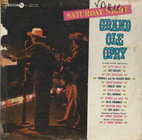 Various - Saturday Night - Grand Ole Opry (LP, Comp, Mono)