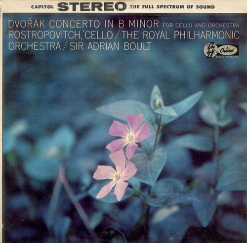 Mstislav Rostropovich - Antonín Dvořák - Sir Adrian Boult - The Royal Philharmonic Orchestra - Concerto In B-Minor Op.104 (LP, Album)