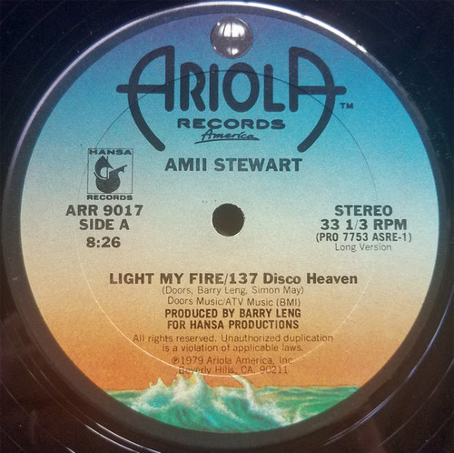 Amii Stewart - Light My Fire/137 Disco Heaven   (12", Single)