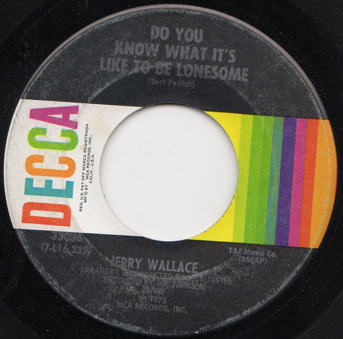 Jerry Wallace - Do You Know What It's Like To Be Lonesome (7", Single, Pin)
