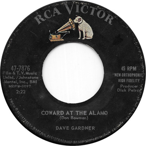 Dave Gardner* - Coward At The Alamo / You Are My Love (7", Single)