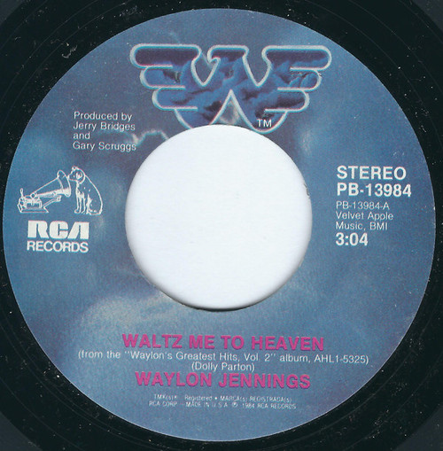 Waylon Jennings - Waltz Me To Heaven / Dream On (7", Single, Styrene, Ind)