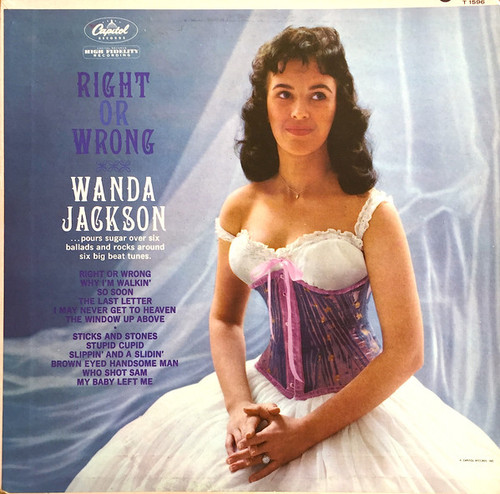 Wanda Jackson - Right Or Wrong (LP, Album, Mono)