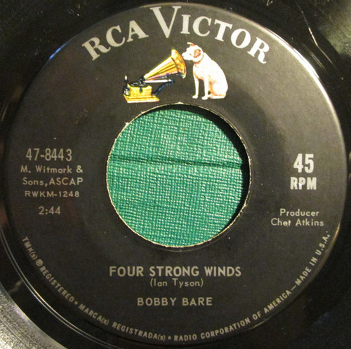 Bobby Bare - Four Strong Winds (7", Single, Ind)