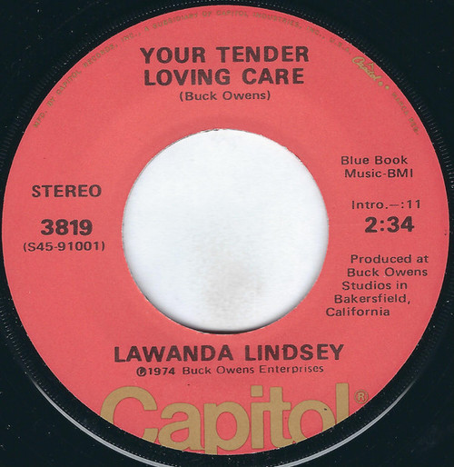 Lawanda Lindsey - Your Tender Loving Care (7", Single, Los)