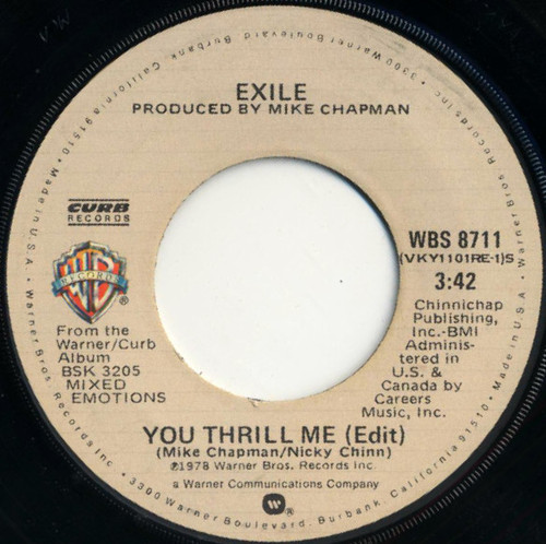 Exile (7) - You Thrill Me / One Step At A Time (7", Single)