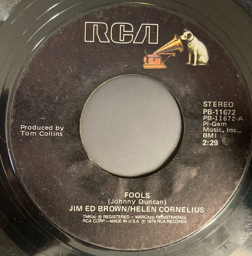 Jim Ed Brown & Helen Cornelius - Fools - RCA Victor - PB-11672 - 7" 703960188