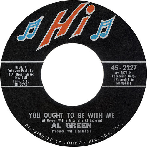 Al Green - You Ought To Be With Me / What Is This Feeling (7", Styrene, Pit)
