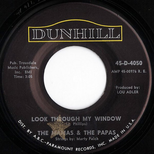 The Mamas & The Papas - Look Through My Window / Once Was A Time I Thought (7", Single)