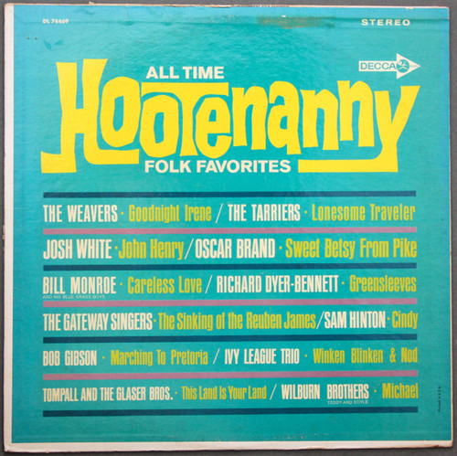 Various - All Time Hootenanny Folk Favorites (LP, Comp)
