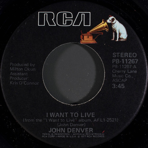 John Denver - I Want To Live (7", Single)