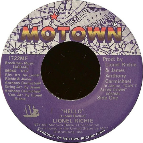 Lionel Richie - Hello (7", Single)
