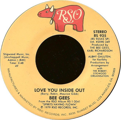 Bee Gees - Love You Inside Out (7", Single, 49)