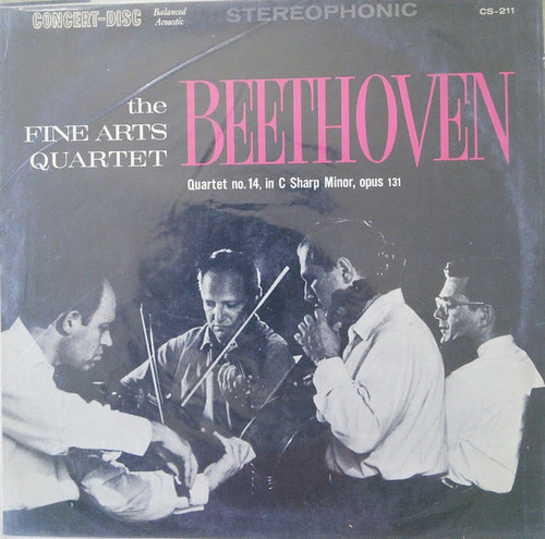 Beethoven*, The Fine Arts Quartet - String Quartet No 14 In C Sharp Minor Opus 131 (LP, Album)