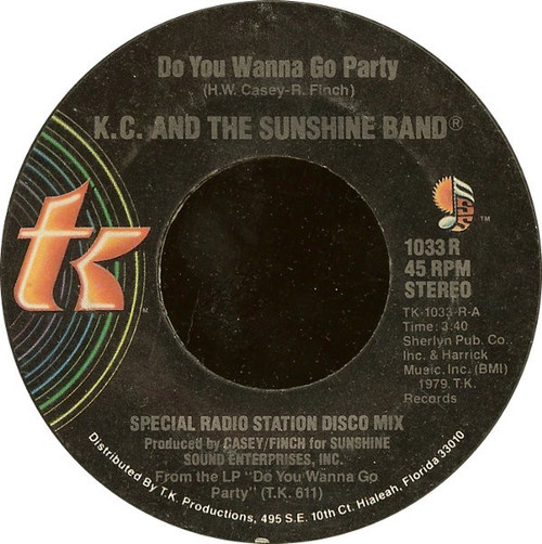 KC & The Sunshine Band - Do You Wanna Go Party / Come To My Island (7")