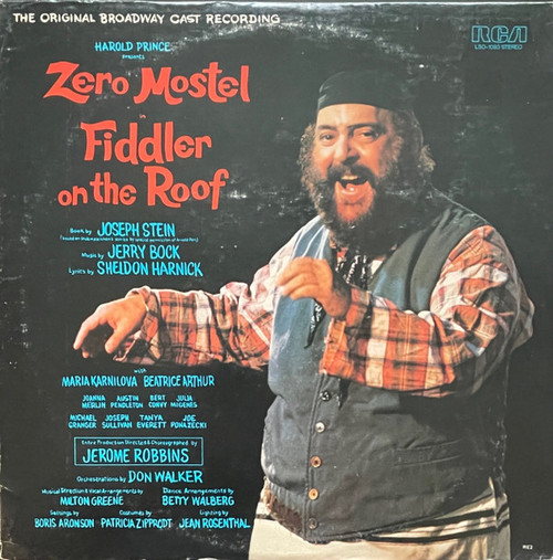 "Fiddler On The Roof" Original Broadway Cast, Jerry Bock - Zero Mostel In Fiddler On The Roof (The Original Broadway Cast Recording) - RCA Victor - LSO-1093 - LP, Album, RE 729886072