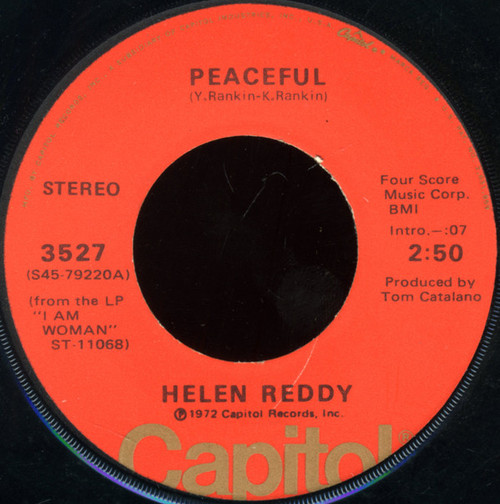 Helen Reddy - Peaceful (7", Single, Win)