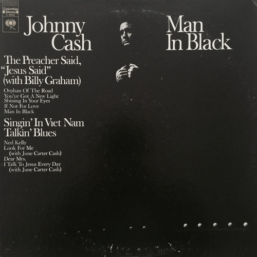 Johnny Cash - Man In Black (LP, Album, San)
