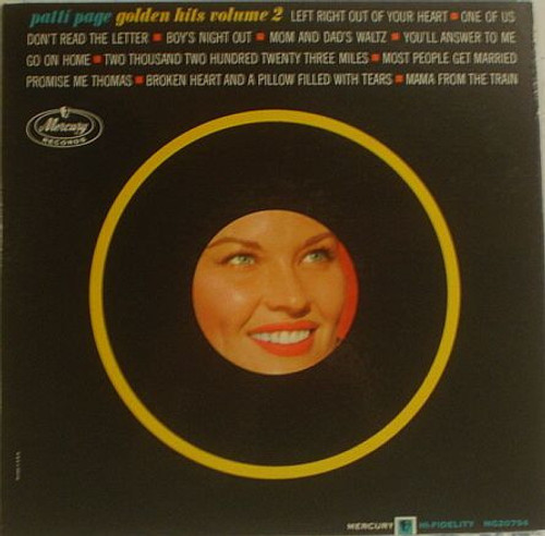 Patti Page - Golden Hits Volume I I (LP, Comp, Mono)