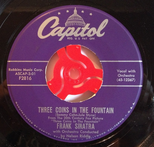 Frank Sinatra - Three Coins In The Fountain (7", Los)