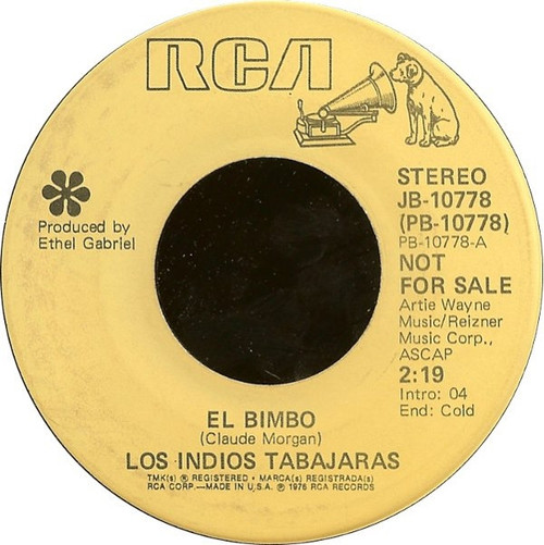 Los Indios Tabajaras - El Bimbo / Emmanuelle (7", Single, Promo)
