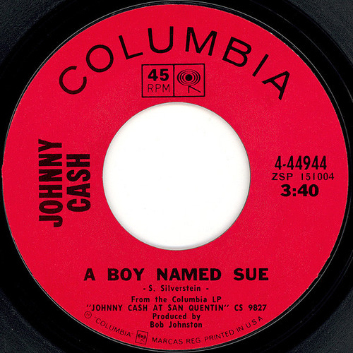 Johnny Cash - A Boy Named Sue / San Quentin (7", Single, Styrene, Pit)