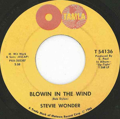 Stevie Wonder - Blowin' In The Wind (7", Single)