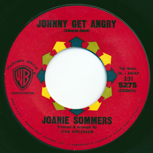 Joanie Sommers - Johnny Get Angry (7", Single)