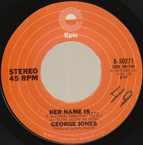 George Jones (2) - Her Name Is... / Diary Of My Mind (7", Styrene)