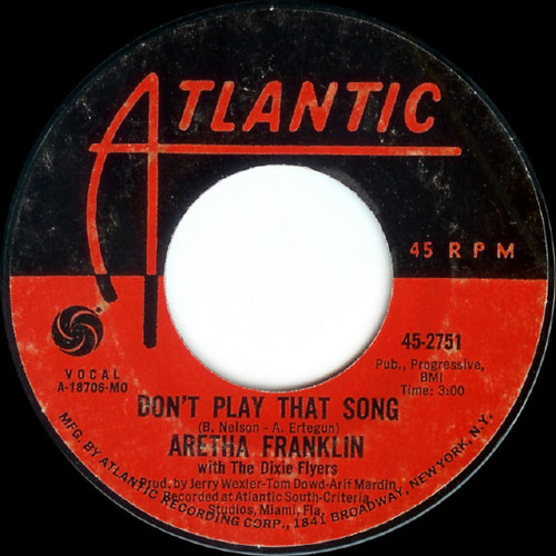 Aretha Franklin - Don't Play That Song / Let It Be (7", Single)