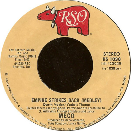 Meco* - Empire Strikes Back (Medley) (Darth Vader/Yoda's Theme) (7", Single, 19)
